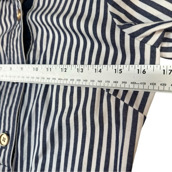 1901 Blue White Striped Cotton Yacht Boating Golf Club Dress Womens Size 2 - Picture 5 of 7